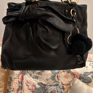 Juicy Couture Black Satchel with Gold Accents
